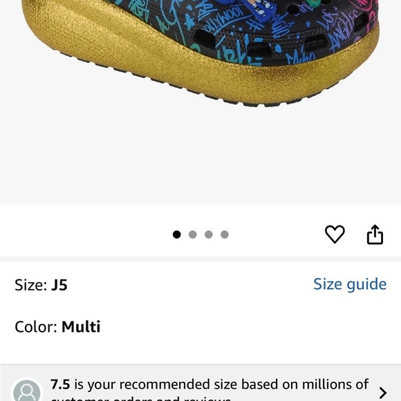 RARE Colorful Kids Crocs Rainbow High Cutie Crush Clogs size 2J - Picture 14 of 14